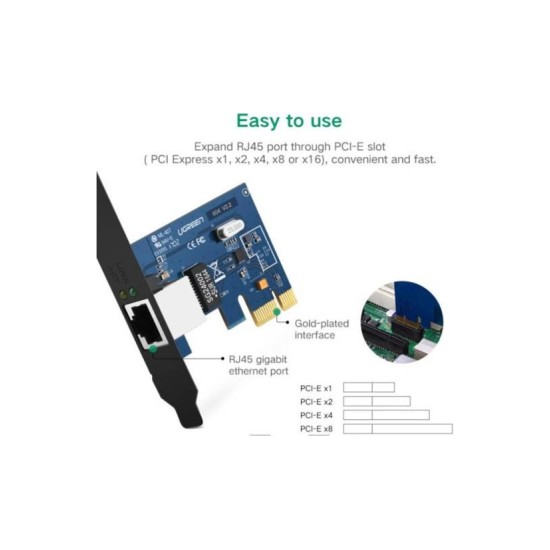 UGREEN GIGABIT PCI-E NETWORK ADAPTER (30771)