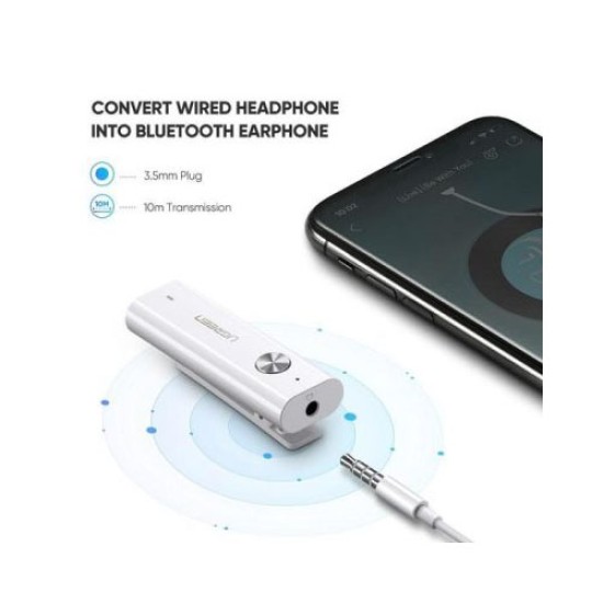 UGREEN BLUETOOTH 5.0 AUDIO RECEIVER WITH 3.5MM AUDIO MIC (40854)