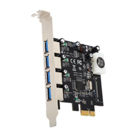 4 Port USB 3.0 HUB to PCI-e PCI Express Card Adapter Speed Rate up to 5Gbps