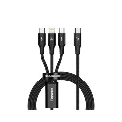 Baseus Rapid Series 3 in 1 Fast Charging Data Cable Type-C to M+L+C PD 20W