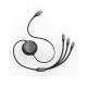 Baseus Bright Mirror One-for-three Retractable Data Cable USB to M+L+C 3.5A 1.2m Black Baseus Bright Mirror One-for-three Retractable Data Cable USB to M+L+C 3.5A 1.2m Black