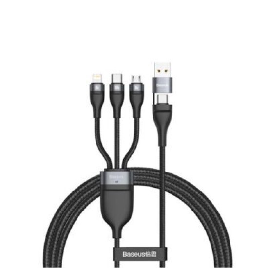 Baseus Flash Series Two-for- Three Data Cable 100w (Ca2t3-g1)