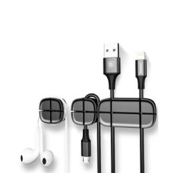  BASEUS CROSS PEAS CABLE CLIPS FLEXIBLE SILICON EARPHONE CABLE ORGANIZER WIRE HOLDER