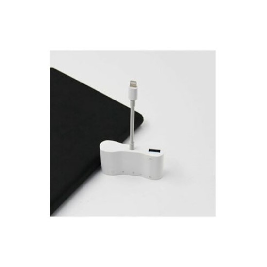 COTEetCI 6 in 1 Lightning Hub RJ45 Ethernet OTG Card Reader Adapter