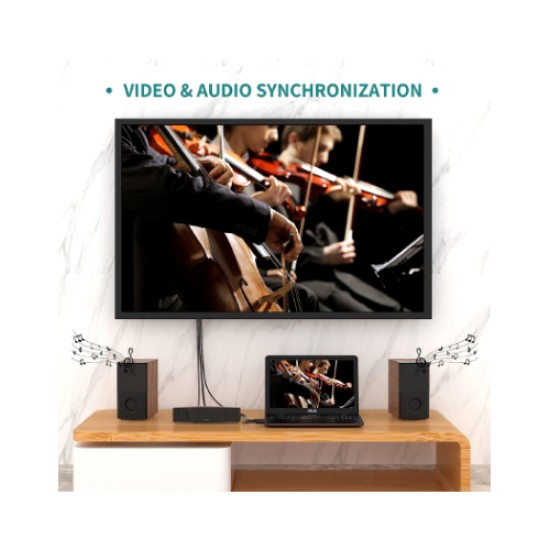 MT-VIKI HDMI to VGA Cable Adapter Converter with USB & 3.5mm Audio Male