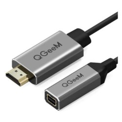 Qgeem HDMI Male To Mini Display port Female Adapter