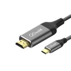 QGeeM Type C to HDMI Adapter Cable Braided 4K@60Hz 1.8m