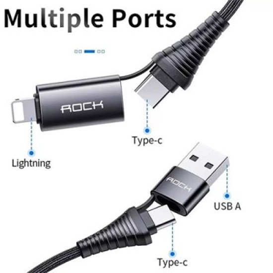 Rock R12 Multi-function PD Fast Charge Cable Rock R12 Multi-function PD Fast Charge Cable