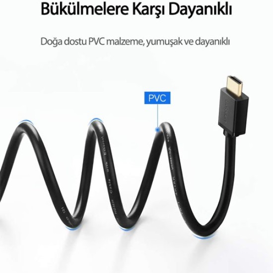 UGREEN HIGH SPEED HDMI CABLE WITH ETHERNET FULL COPPER 2M (10107) UGREEN HIGH SPEED HDMI CABLE WITH ETHERNET FULL COPPER 2M (10107)