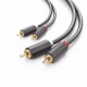 UGREEN 2RCA MALE TO 2RCA MALE STEREO AUDIO VIDEO CABLE 2M (10518)