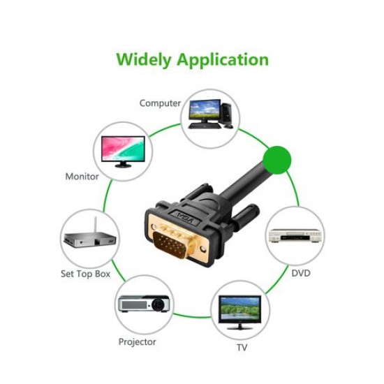 UGREEN VGA MALE TO MALE CABLE 5M (11632)