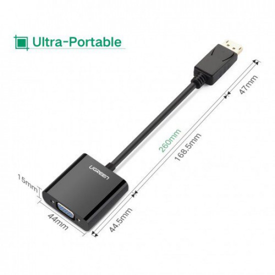 UGREEN DP MALE TO VGA FEMALE CONVERTER (20415)