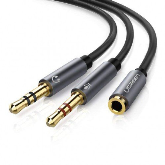 UGREEN 3.5MM FEMALE TO 2MALE AUDIO CABLE BLACK (20899) UGREEN 3.5MM FEMALE TO 2MALE AUDIO CABLE BLACK (20899)