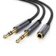 UGREEN 3.5MM FEMALE TO 2MALE AUDIO CABLE BLACK (20899) UGREEN 3.5MM FEMALE TO 2MALE AUDIO CABLE BLACK (20899)