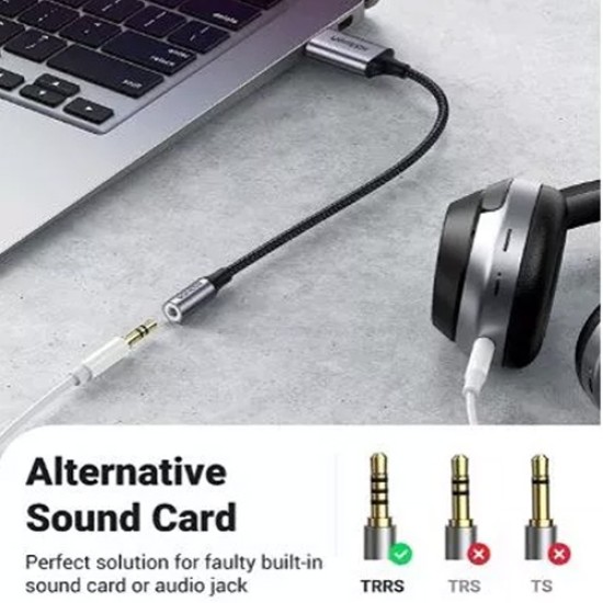 UGREEN USB 2.0 TO 3.5 AUDIO CONVERTER (30757)