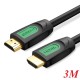 UGREEN HDMI 2.0 MALE TO MALE CABLE 3M (40463) UGREEN HDMI 2.0 MALE TO MALE CABLE 3M (40463)
