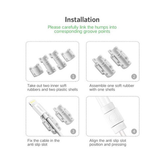 UGREEN DATA CABLE PROTECTION SLEEVE 06PCS/BAG (40705) UGREEN DATA CABLE PROTECTION SLEEVE 06PCS/BAG (40705)
