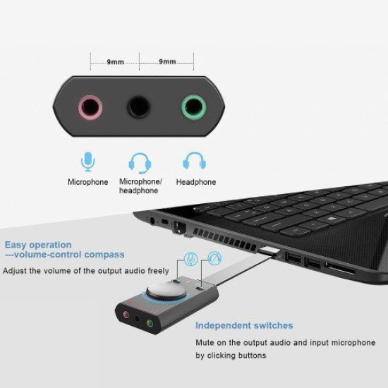 UGREEN USB 2.0 External Stereo Sound Adapter (40964)