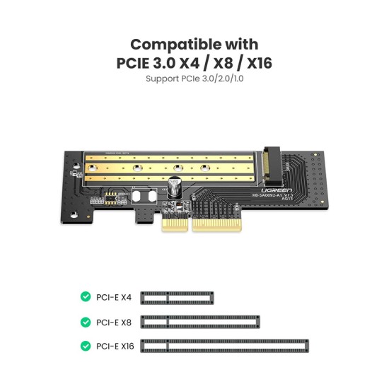 UGREEN 70503 M.2 NVME TO PCle 3.0 4X ADAPTER EXPRESS CARD UGREEN 70503 M.2 NVME TO PCle 3.0 4X ADAPTER EXPRESS CARD