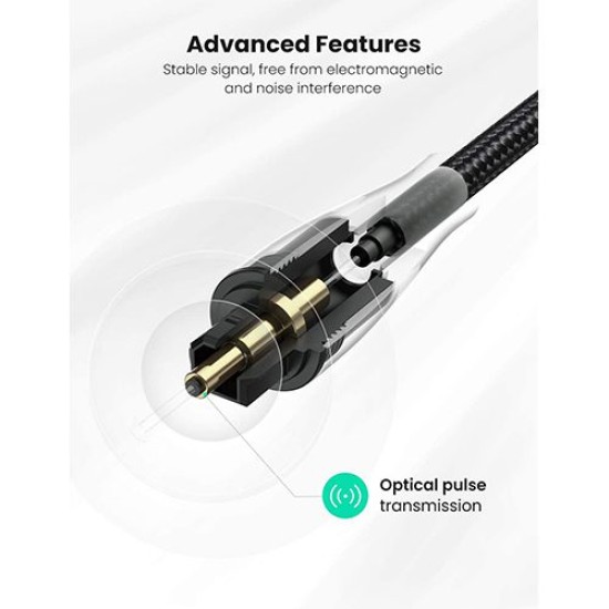 UGREEN TOSLINK OPTICAL SPDIF ZINC ALLOY SOUND CABLE 2M (70896) UGREEN TOSLINK OPTICAL SPDIF ZINC ALLOY SOUND CABLE 2M (70896)