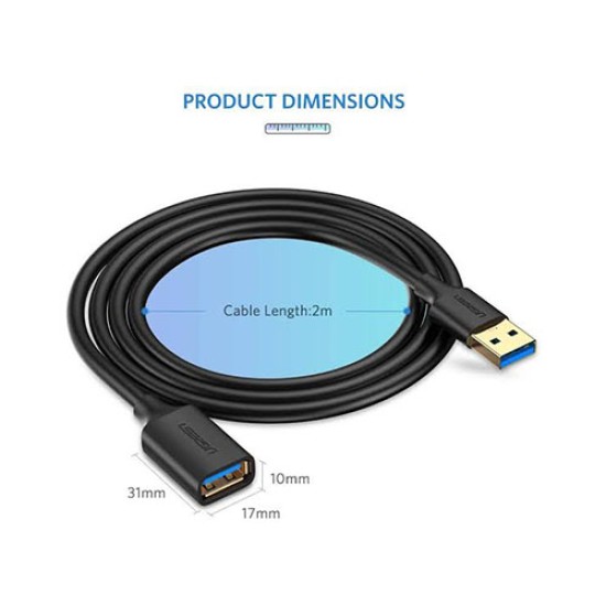 UGREEN USB 3.0 MALE TO FEMALE EXTENSION CABLE 5M (90723) UGREEN USB 3.0 MALE TO FEMALE EXTENSION CABLE 5M (90723)