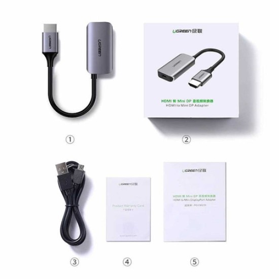UGREEN HDMI TO MINI DP CONVERTER CM239 (60352)