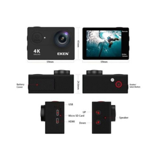 EKEN H9R 4K Wifi Waterproof Action Camera With Remote Control EKEN H9R 4K Wifi Waterproof Action Camera With Remote Control