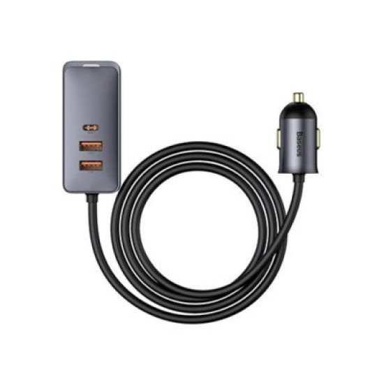 Baseus Share Together PPS Multi-port Fast Charging Car Charger With Extension Cord 120W 3U+1C