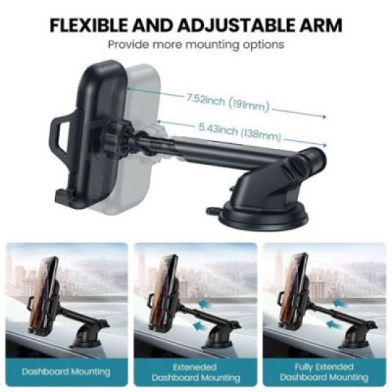 UGREEN PHONE HOLDER 60196 WITH SUCTION CUP BLACK