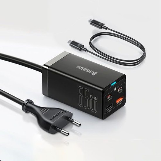 BASEUS GAN 3 PRO 65W DESKTOP FAST CHARGER BASEUS GAN 3 PRO 65W DESKTOP FAST CHARGER