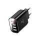 Baseus CCALL-BH01 CCALL-AH01 Mirror Lake Intelligent Digital Display 3USB Travel Charger 3.4A EU CN Black