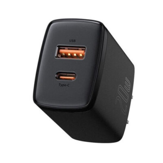 Baseus CCXJ-01 Compact Super Quick Charger Dual Port U+C 20W CN Baseus CCXJ-01 Compact Super Quick Charger Dual Port U+C 20W CN