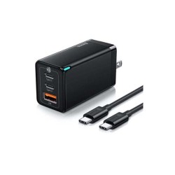 BASEUS GaN3 Pro Fast Charger 2C+U Three Ports 65W CN Plug with Type C Cable