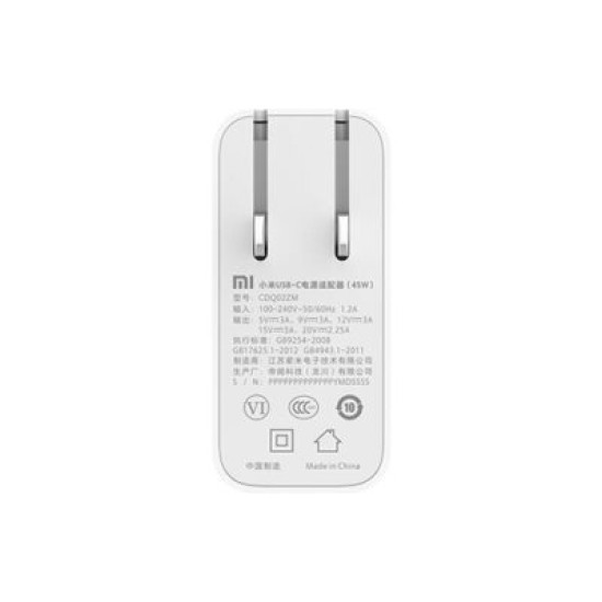 XIAOMI Mi 45W USB-C Power Adapter XIAOMI Mi 45W USB-C Power Adapter