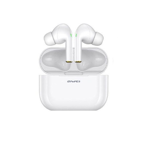 Awei T29 True TWS Bluetooth Smart Touch Sports Dual Earbuds With Charging Case White