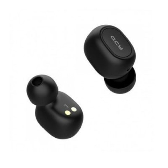 QCY T1 TWS Bluetooth Dual Earbuds Black with Charging Port