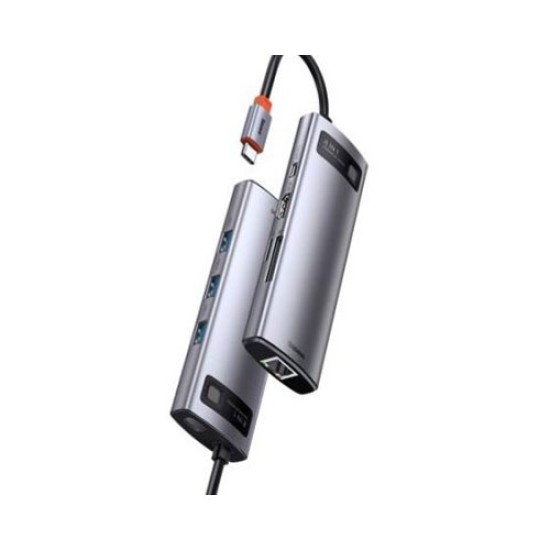 Baseus Metal Gleam Series 8-in-1 Multifunctional Type C HUB Docking Station CAHUB-CV0G