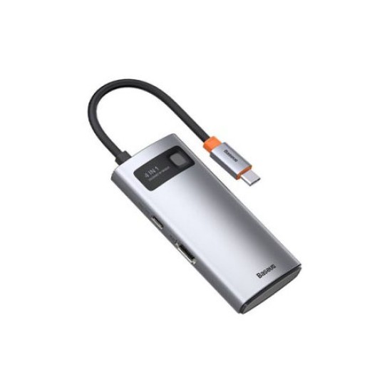 Baseus Metal Gleam Series 4-in-1 Multifunctional Type-c Hub Docking Station Gray CAHUB-CY0G