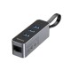Baseus Steel Cannon Series USB A to USB3.0+RJ45 HUB Adapter