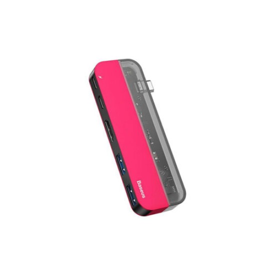 BASEUS Transparent Series Single Type-C Multifunctional HUB Adapter 6 in 1