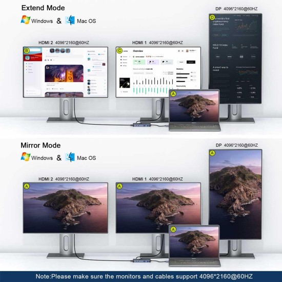QGEEM GIQ 11-IN-1 4K USB-C DISPLAY LINK DOCKING STATION (D6906P)