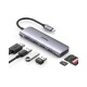 UGREEN USB-C 6IN1 MULTIFUNCTIONAL HUB-GREY 50771