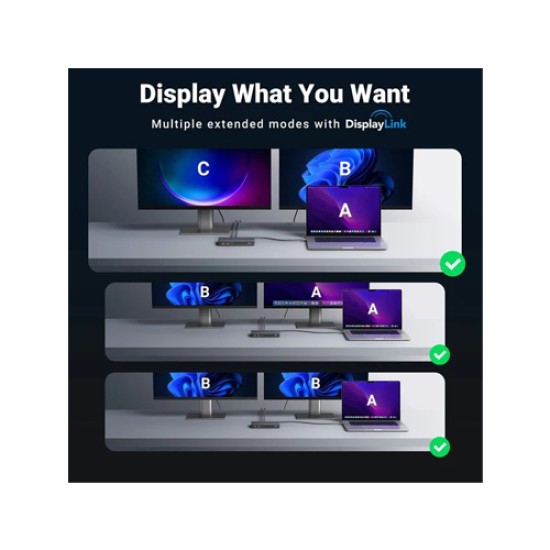 UGREEN REVODOK PRO 9-IN-1 4K HDMI UNIVERSAL DISPLAYLINK  DOCKING STATION (90912)