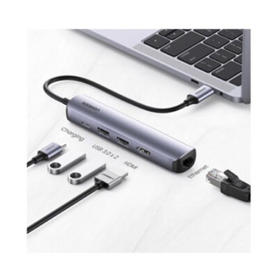 UGREEN CM418 USB-C ULTRA SLIM 4k 60HZ 5-IN-1 MULTIFUNCTION HUB (10919)