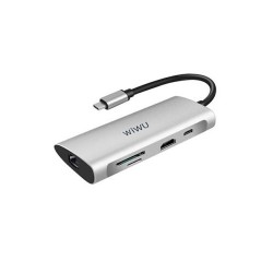 WIWU ALPHA A831HRT 8 IN 1 TYPE C MULTIFUNCTION HUB