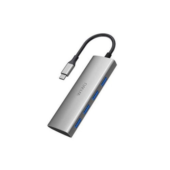 WIWU A440 ALPHA 4 IN 1 TYPE C TO 4PORT USB 3.0 HUB WIWU A440 ALPHA 4 IN 1 TYPE C TO 4PORT USB 3.0 HUB