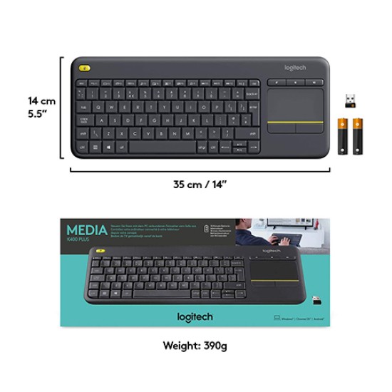 Logitech K400 Plus Wireless Keyboard