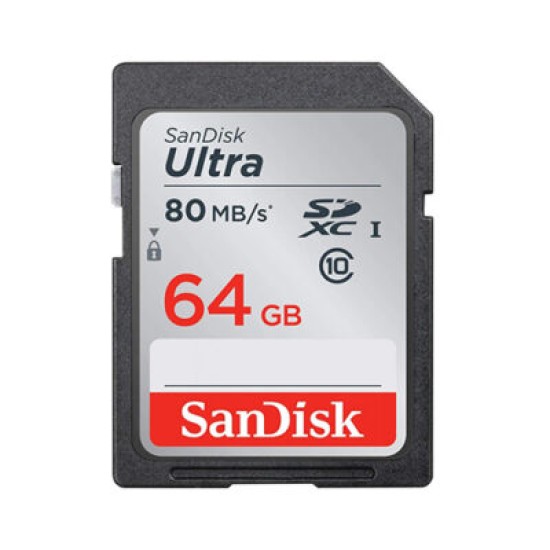 SanDisk Ultra 64GB Class 10 SDXC UHS-I Memory Card