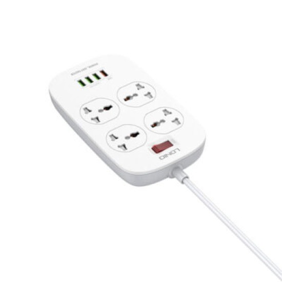 LDNIO SC4407 4 POWER SOCKET + 4 USB MULTIPLUG