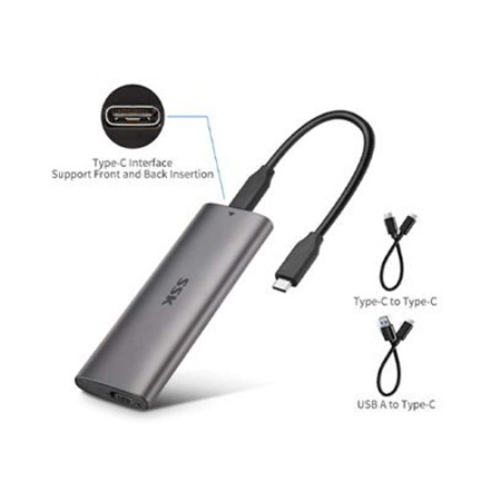 SSK C326 Aluminum USB C to M.2 GEN-2 Enclosure Reader SSK C326 Aluminum USB C to M.2 GEN-2 Enclosure Reader